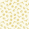 Simply Gold Metallic Acorns on Cream 100% Cotton Fabric