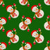 Christmas Waving Snowmen on Green 100% Cotton