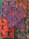 Lotes de tela precortada de «Vampiros de Halloween», 100 % algodón, 1 yarda, 5 piezas, surtido
