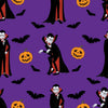 Lotes de tela precortada de «Vampiros de Halloween», 100 % algodón, 1 yarda, 5 piezas, surtido
