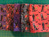 Lotes de tela precortada de «Vampiros de Halloween», 100 % algodón, 1 yarda, 5 piezas, surtido