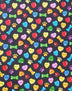 Dog Puppies Bones Paws and Hearts on Black Novelty 100% Cotton Price Per Yard