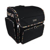 Deluxe Collapsible Rolling Craft Case, Black & Floral