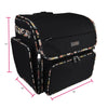 Deluxe Collapsible Rolling Craft Case, Black & Floral