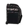 Deluxe Collapsible Rolling Craft Case, Black & Floral