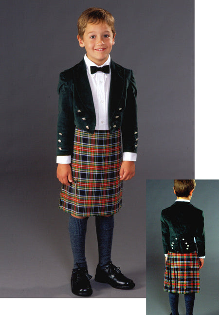 Patrón 154: Kilt y chaqueta escoceses para niño