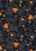 Novelty Bee Hives And Phrases On Black 100% Cotton Price per Yard