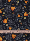 Novelty Bee Hives And Phrases On Black 100% Cotton Price per Yard