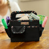 Collapsible Desktop Craft Caddy, Black & Floral