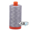 2606 Grey Mist Aurifil Cotton 50wt Large Spool||color:2606 Grey Mist
