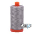 Bobina grande de hilo de algodón Aurifil de acero inoxidable 2620, calibre 50