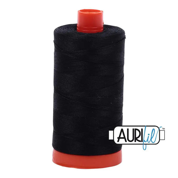 2692 Black Aurifil Cotton 50wt Large Spool||color:2692 Black