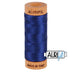 Bobina de hilo de algodón Aurifil de color azul marino oscuro, calibre 80