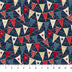 Multi Navy Bunting American Heartland Cotton 44"/45" Fabric Per Yard