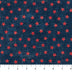 Tela de algodón «American Heartland» en rojo marino con estrellas, 44"/45", por yarda