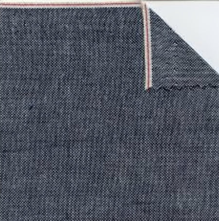 Tejido de denim Oxford japonés con orillo, 5 oz, índigo (Yoshiwa, Japón)