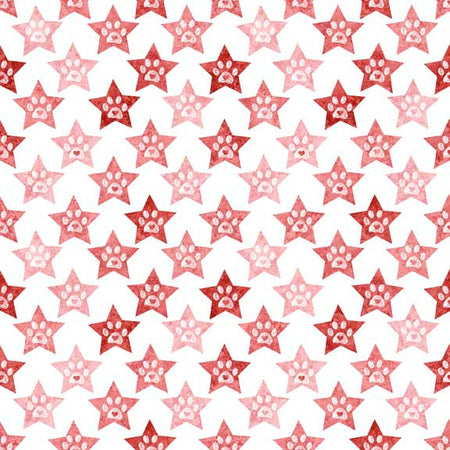 Top Dog Paws: rojo ladrillo sobre blanco, diseño original