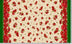 Christmas 60 " Wide Poinsettia Double Border on Cream 100% Cotton Fabric Price per Yard