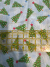 Christmas Trees on Blue 100% Cotton Price per Yard