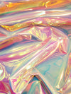 Gold/Silver Holographic Multi-Color Chrome Vinyl Fabric / Sold By The Yard