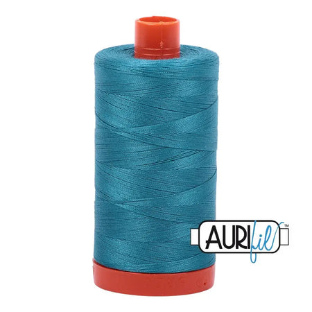 4182 Dark Turquoise Aurifil Cotton 50wt Large Spool||color:4182 Dark Turquoise