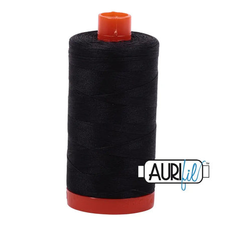 4241 Very Dark Grey Aurifil Cotton 50wt Large Spool||color:4241 Very Dark Grey
