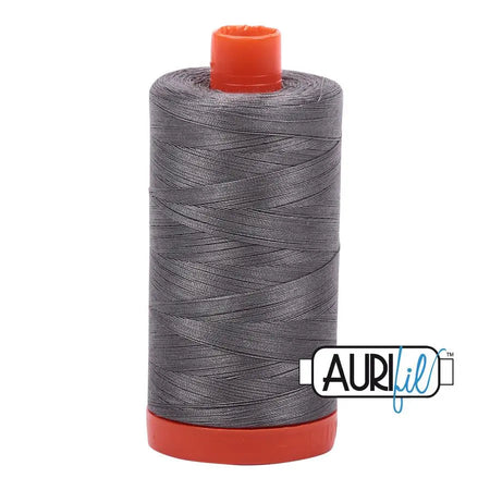 5004 Grey Smoke Aurifil Cotton 50wt Large Spool||color:5004 Grey Smoke