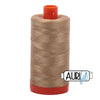 5010 Blond Beige Aurifil Cotton 50wt Large Spool||color:5010 Blond Beige
