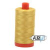 5015 Gold Yellow Aurifil Cotton 50wt Large Spool||color:5015 Gold Yellow