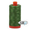 5018 Dark Green Grass Aurifil Cotton 50wt Large Spool||color:5018 Dark Green Grass