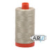 Bobina grande de hilo de algodón Aurifil 50 wt, color verde militar claro