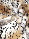 Canadian Lynx Animal Short Pile Coat Costume Faux Fur Fabric / Sold By The Yard