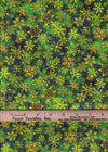 Snowflakes on Green 100% Cotton