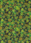 Snowflakes on Green 100% Cotton