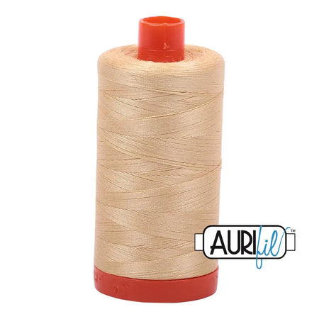 6001 Caramelo claro Aurifil Algodón 50wt Bobina grande||color:6001 Caramelo claro
