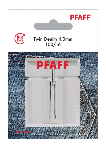 PFAFF® Twin Denim Needle 4mm Size 100/16 1-Pack -- Product Image