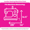 Everything Mary Jumbo 5 Wheel Collapsible Rolling Sewing Machine Storage Case, Floral