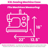 Maleta plegable con ruedas para guardar la máquina de coser Everything Mary XXL de 4 ruedas, gris jaspeado