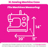 Everything Mary Flat Top XL 4 Wheel Collapsible Rolling Sewing Machine Storage Case, Tan Floral