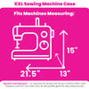 Maletín de almacenamiento plegable con ruedas para máquina de coser «Everything Mary XXL», negro acolchado