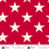 Tejido de algodón «Andover Fabrics Americana Large Star Red» de 108 pulgadas de ancho, por yarda