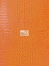 Crush Orange Crocodile Marine Vinyl Fabric / Sold By The Yard