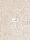 Cream Crocodile Marine Vinyl Fabric / Sold By The Yard