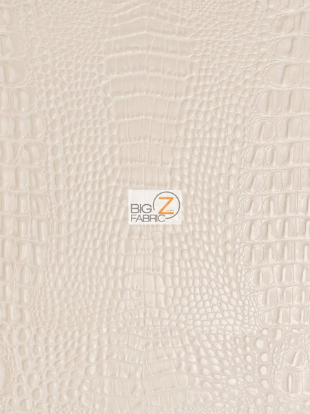 Cream Crocodile Marine Vinyl Fabric / Sold By The Yard