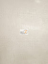 Cream Crocodile Marine Vinyl Fabric / Sold By The Yard