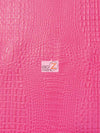 Kiss Fuchsia Crocodile Marine Vinyl Fabric / Sold By The Yard