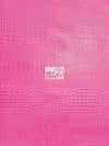 Kiss Fuchsia Crocodile Marine Vinyl Fabric / Sold By The Yard