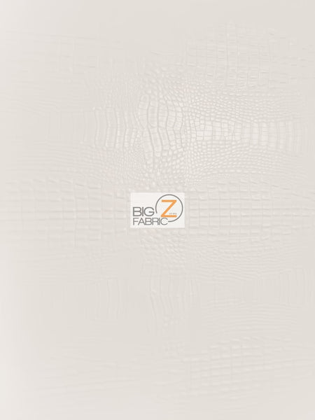 White Crocodile Marine Vinyl Fabric / Sold By The Yard