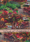 Cabin Apple Carts Pumpkins 100% Cotton Price per Yard
