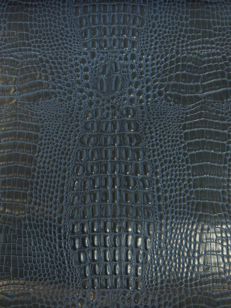 Tejido vinílico marino «Mystic Blue Crocodile» / Se vende por metros